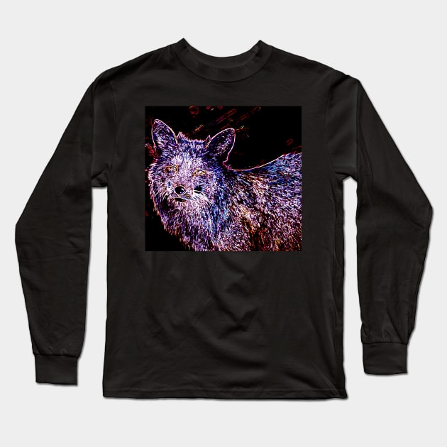 Happy Fox Long Sleeve T-Shirt by Mihadom